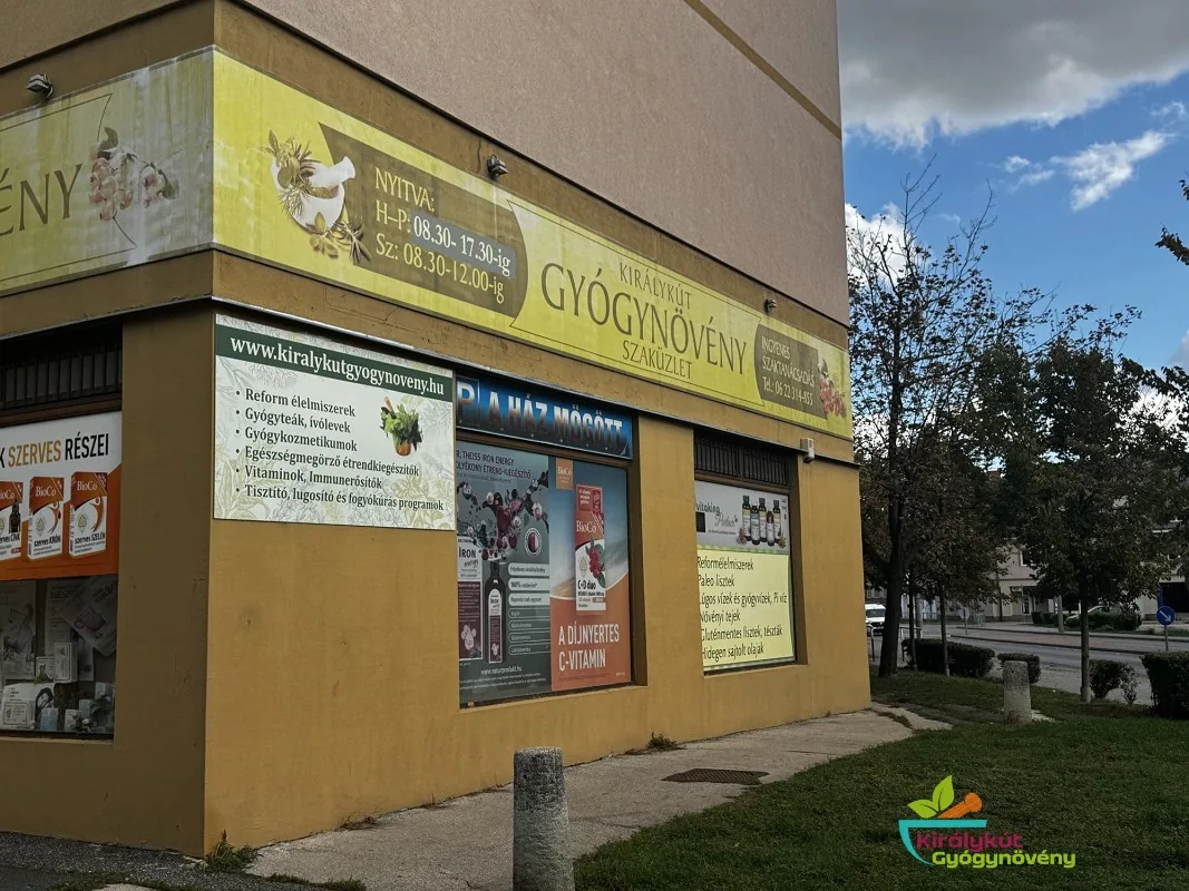 Királykút Gyógynövény Szaküzlet – üzlet kívülről