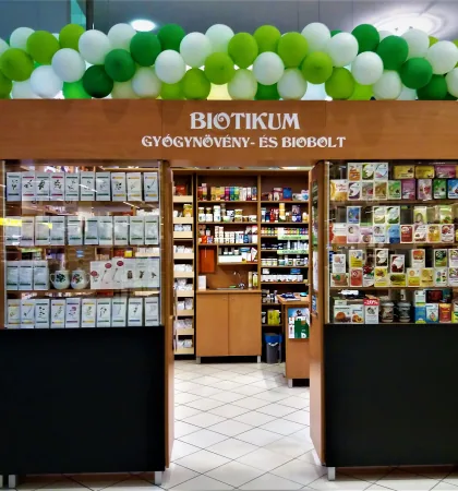 Biotikum Gyógynövény- és Biobolt | Malompark – üzlet belülről