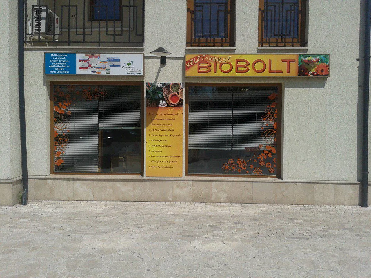 Kelet Kincse biobolt – üzlet kívülről