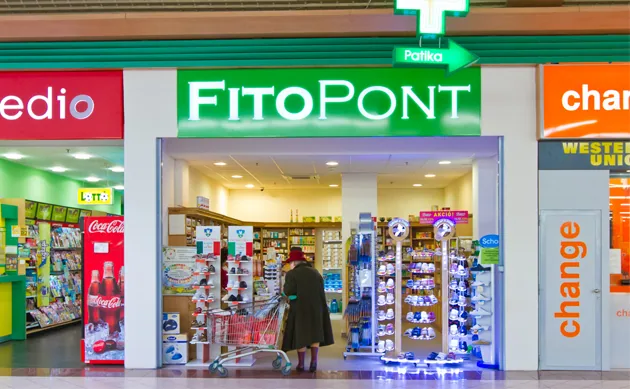 Fitocentrum – Fóti Auchan – üzlet belülről