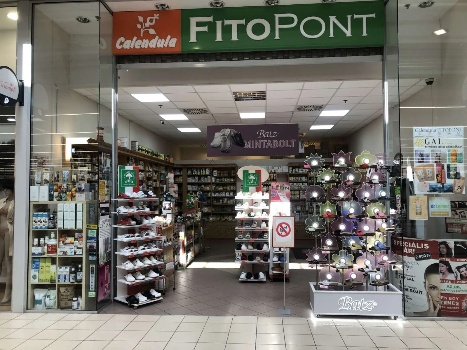 Fitocentrum – Solymári Auchan Dr. Monte Bosco Mintabolt – üzlet belülről