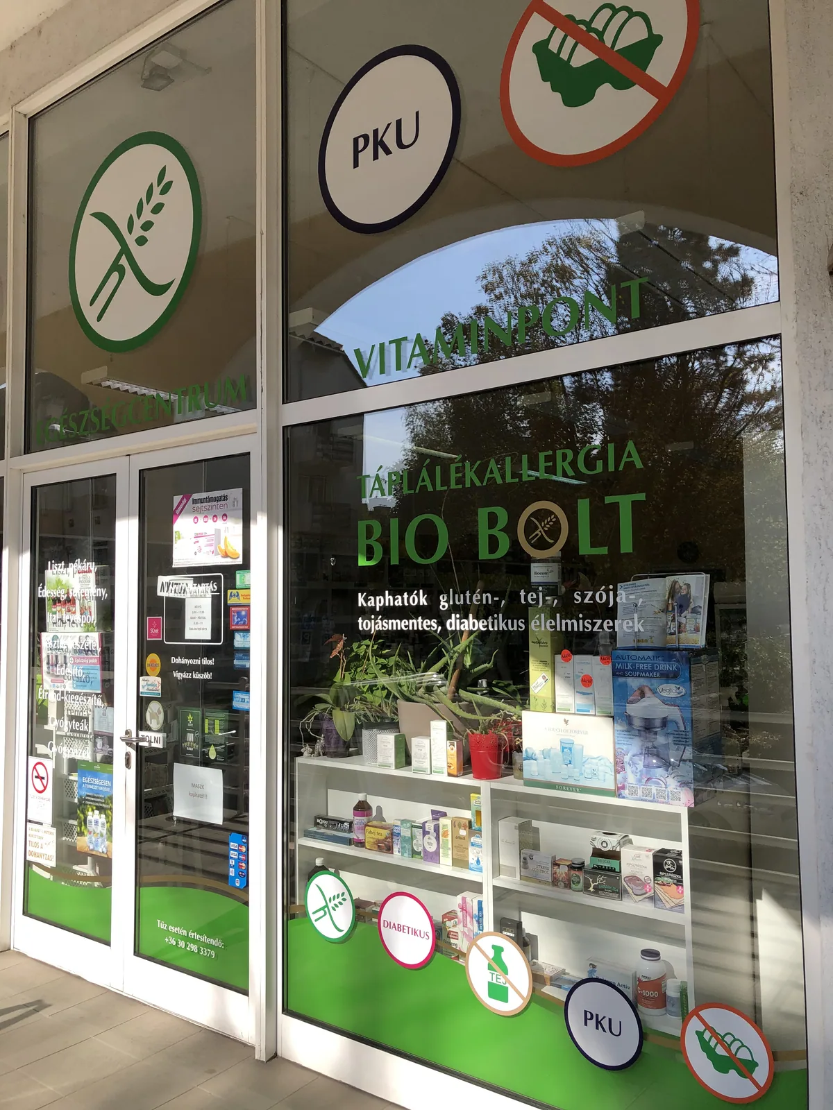 Táplálékallergia és Bio Bolt – üzlet kívülről